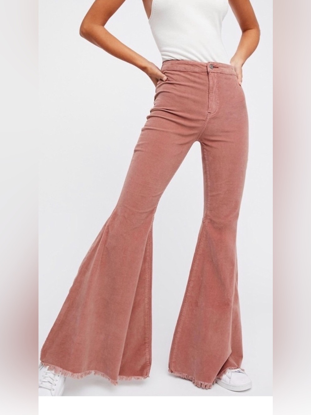 Free People Just Float On Cord Flare corduroy flare fitted pants size 28
